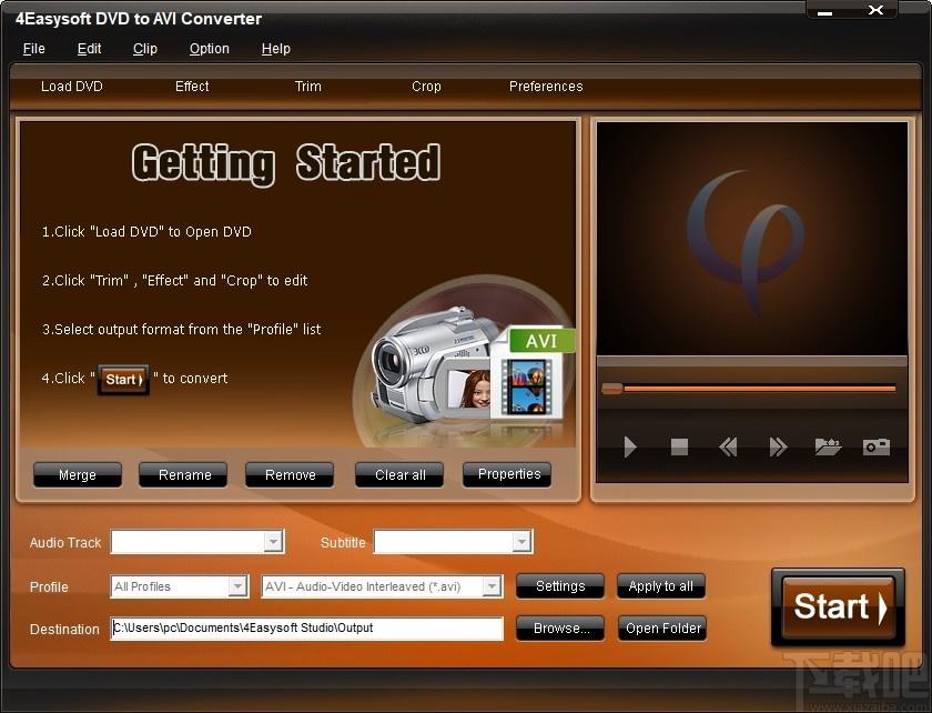 4Easysoft DVD to AVI Converter下载,DVD到AVI转换器,视频转换