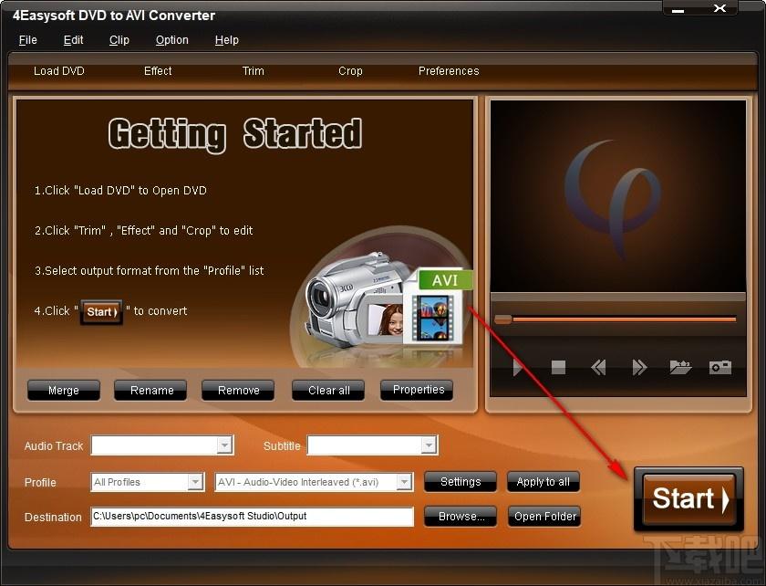 4Easysoft DVD to AVI Converter下载,DVD到AVI转换器,视频转换